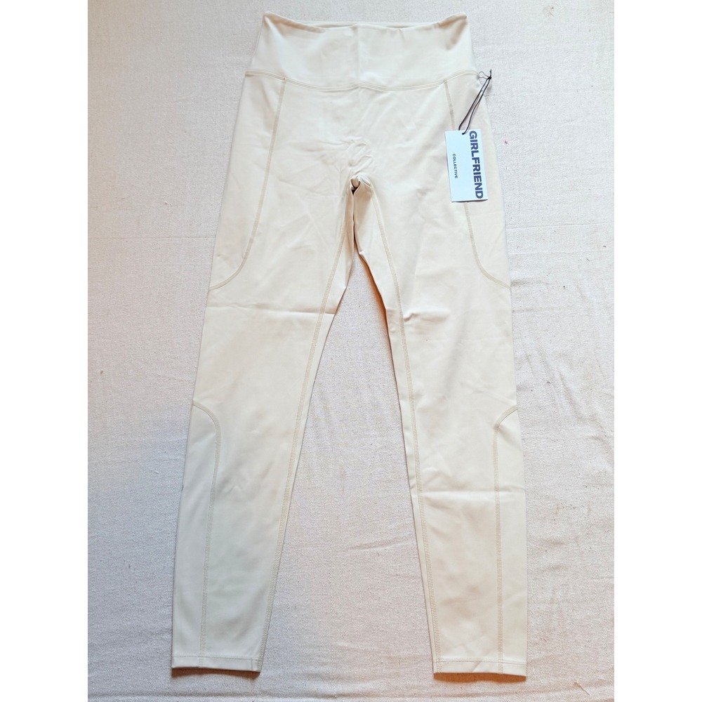 Girlfriend Collective High Rise Compressive Leggings Ivory Cream NWT